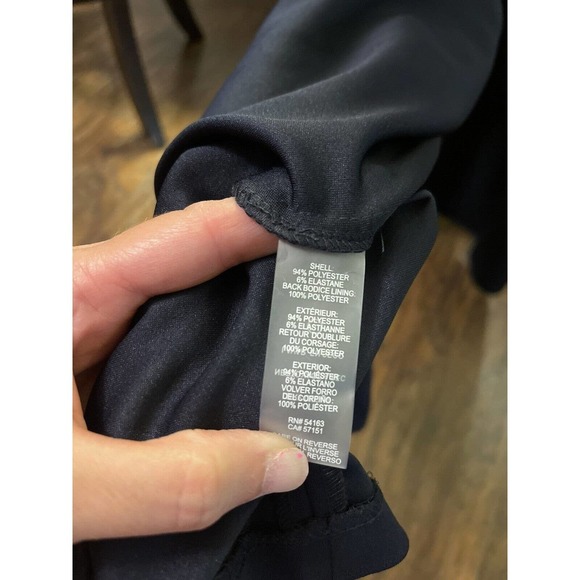 Tommy Hilfiger Navy dress sleeveless Classic v neck size 6 - Picture 5 of 6